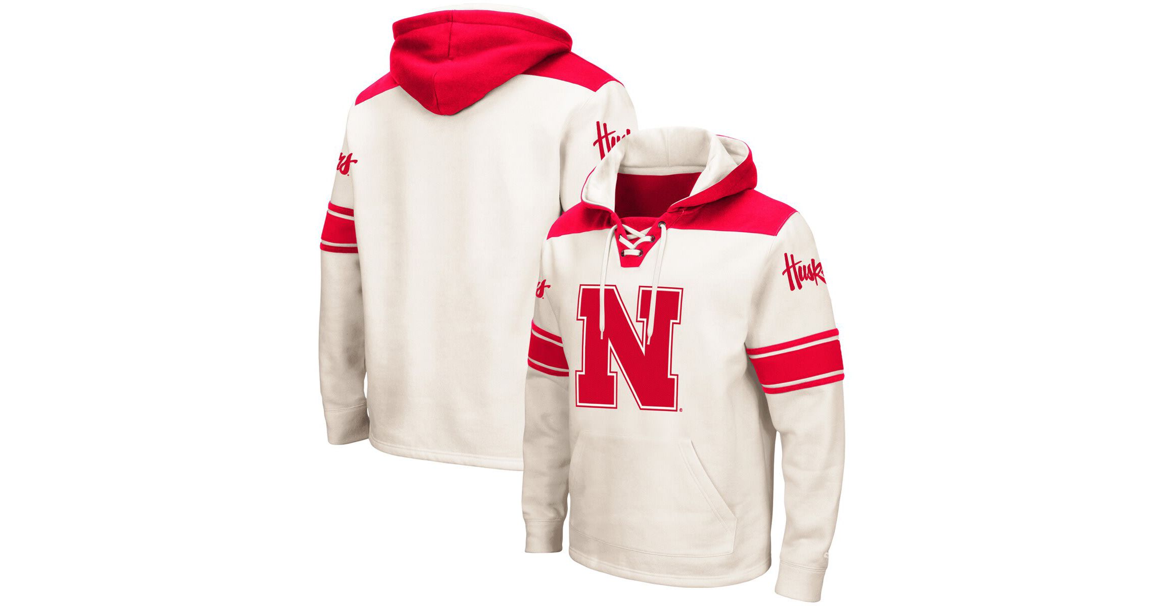 NCAA Nebraska Huskers 2.0 Lace-Up Pullover Hoodie