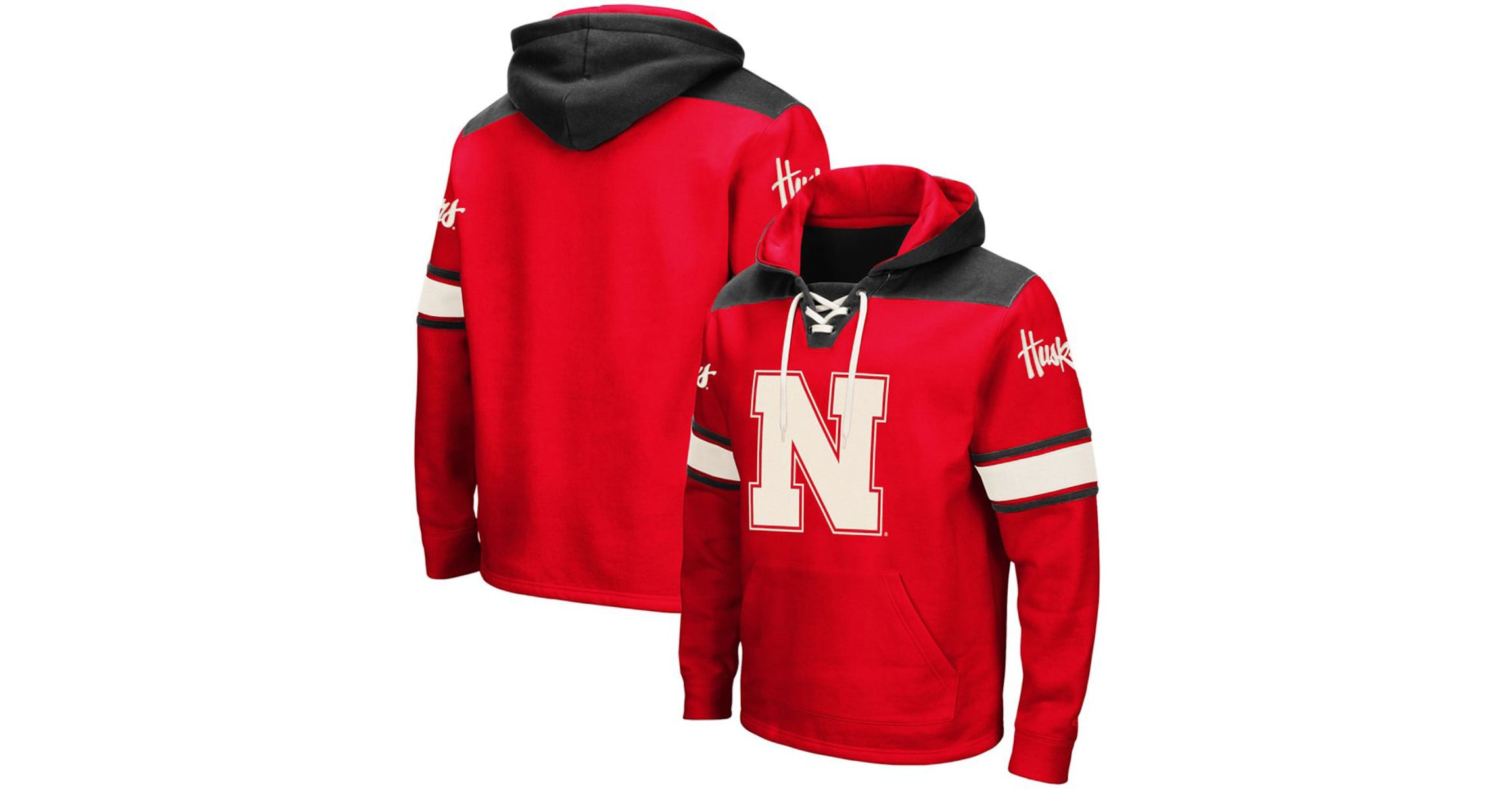 NCAA Nebraska Huskers 2.0 Lace-Up Pullover Hoodie