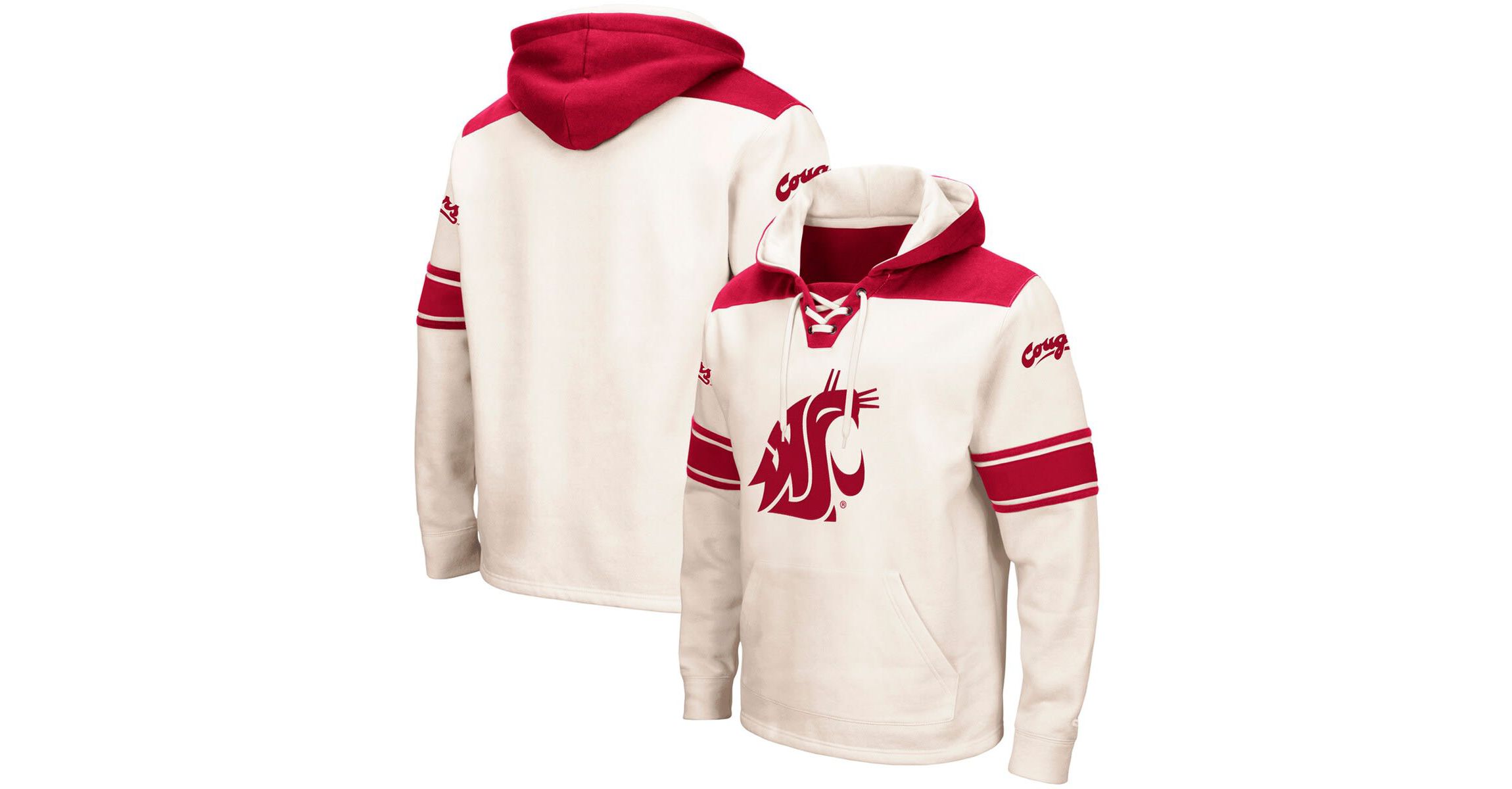 NCAA Washington State Cougars 2.0 Lace-Up Pullover Hoodie