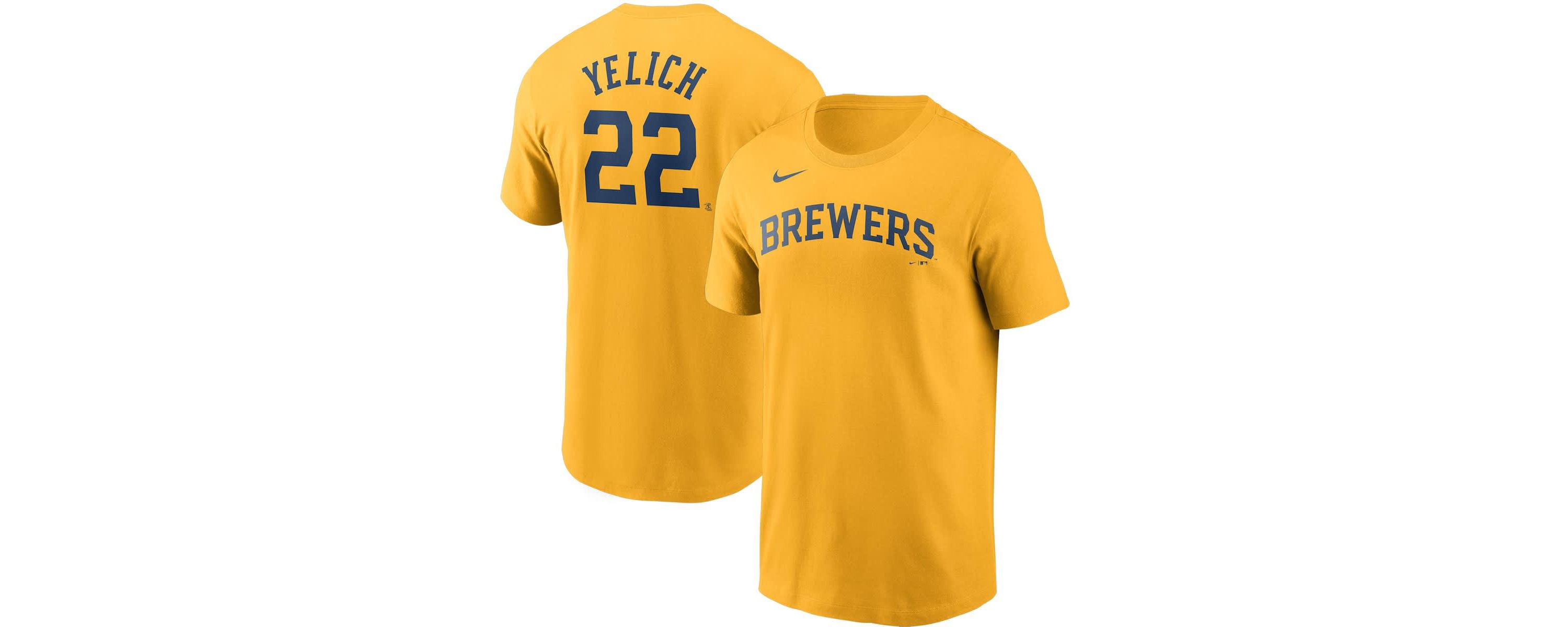 MLB Nike Christian Yelich Milwaukee Brewers Name & Number T-Shirt