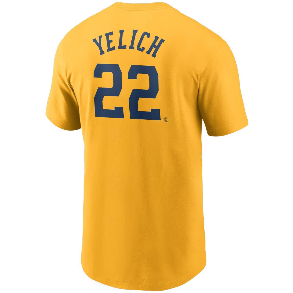 MLB Nike Christian Yelich Milwaukee Brewers Name & Number T-Shirt