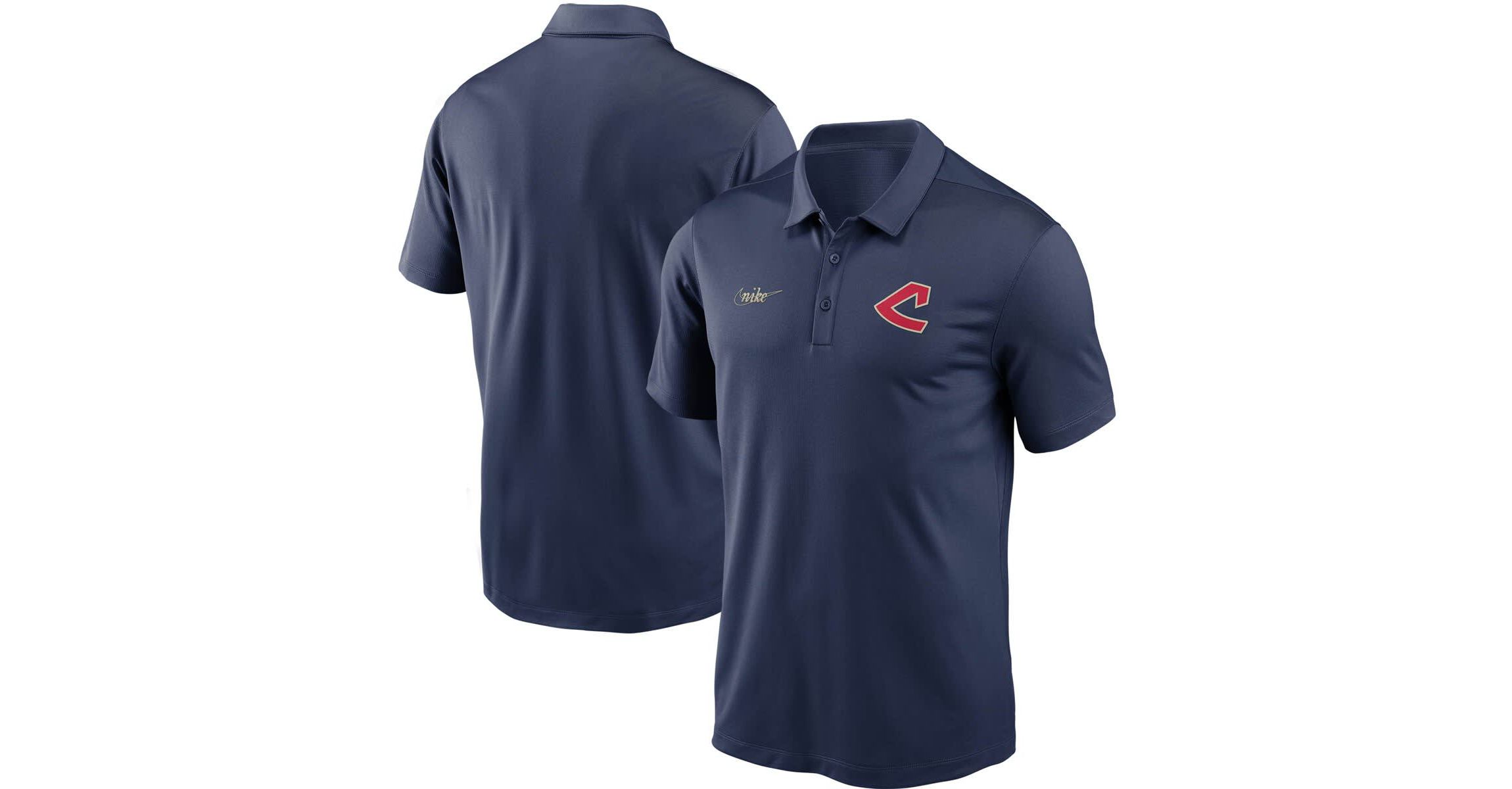 Cooperstown Teams Nike Cleveland Indians Cooperstown Collection Logo Franchise Performance Polo
