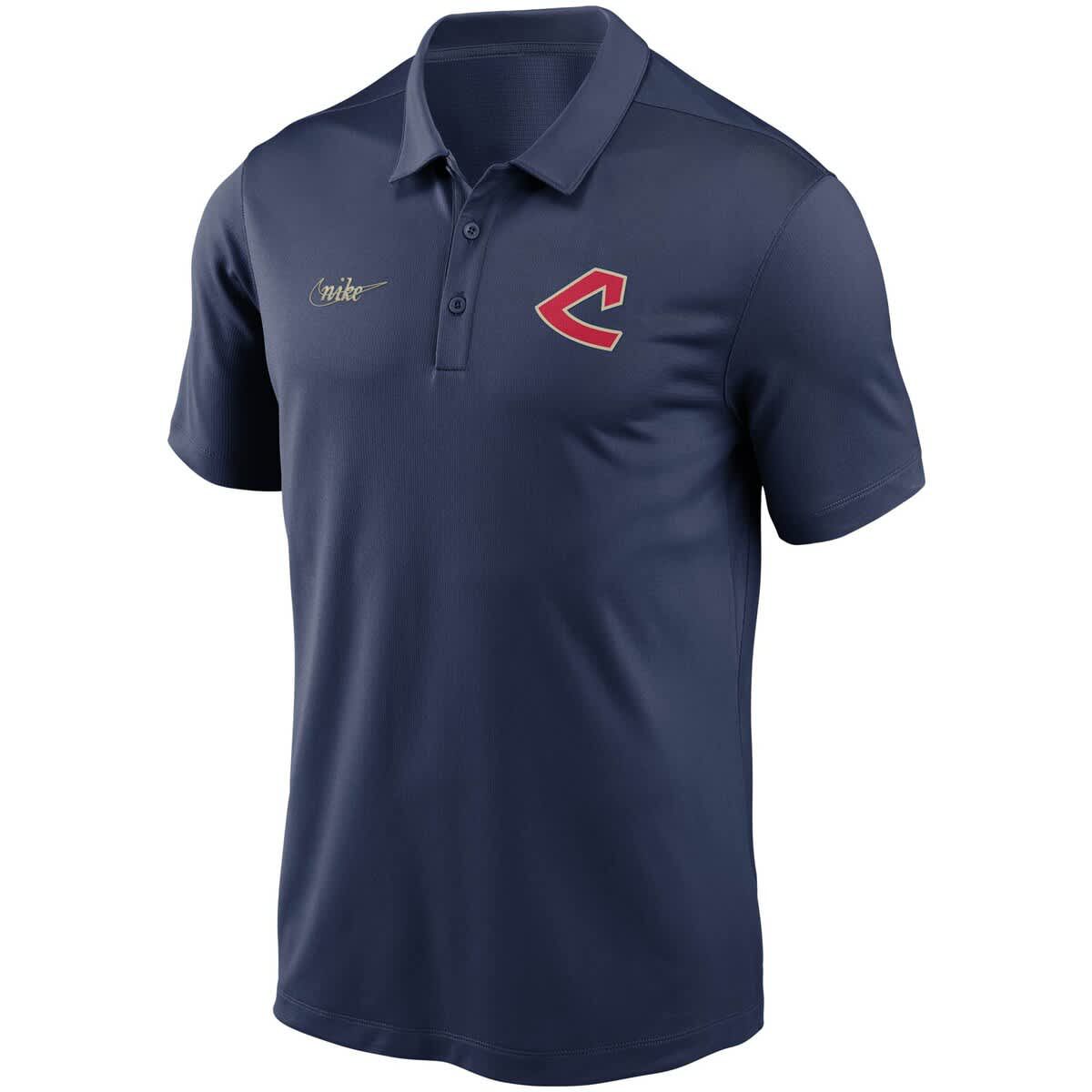 Cooperstown Teams Nike Cleveland Indians Cooperstown Collection Logo Franchise Performance Polo