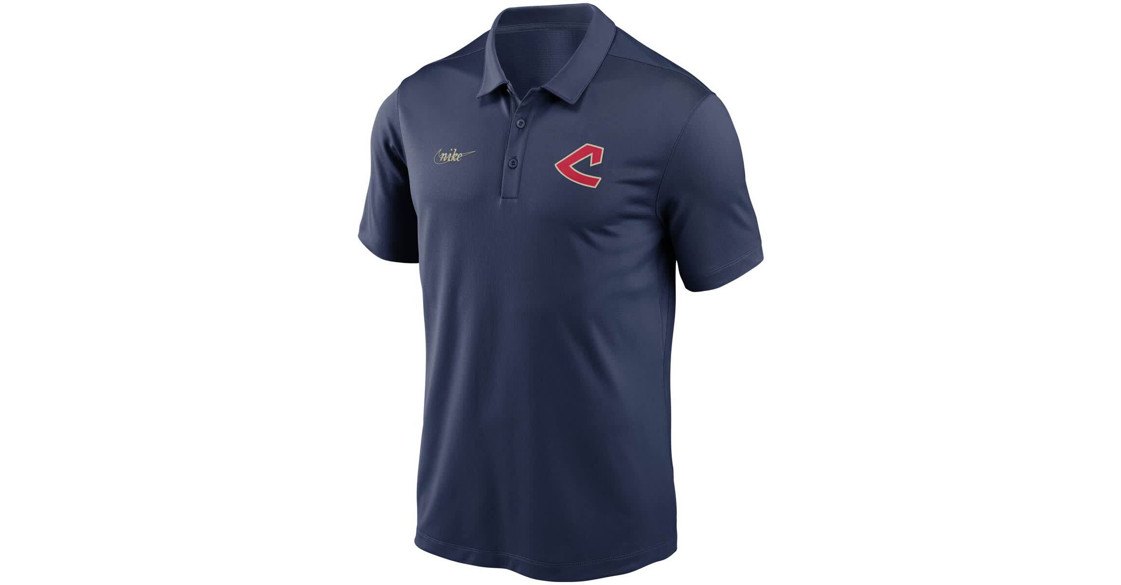 Cooperstown Teams Nike Cleveland Indians Cooperstown Collection Logo Franchise Performance Polo