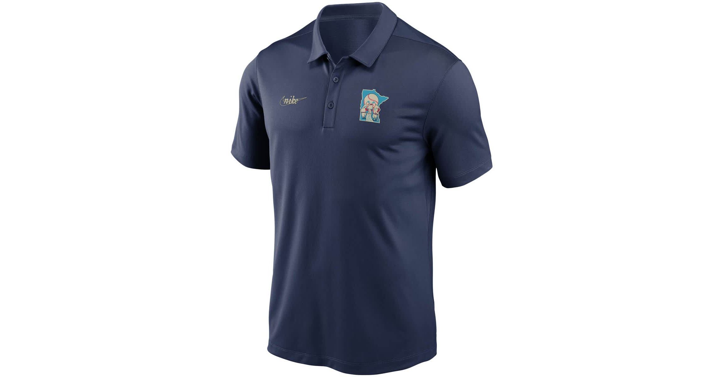 MLB Nike Minnesota Twins Cooperstown Collection Logo Franchise Performance Polo