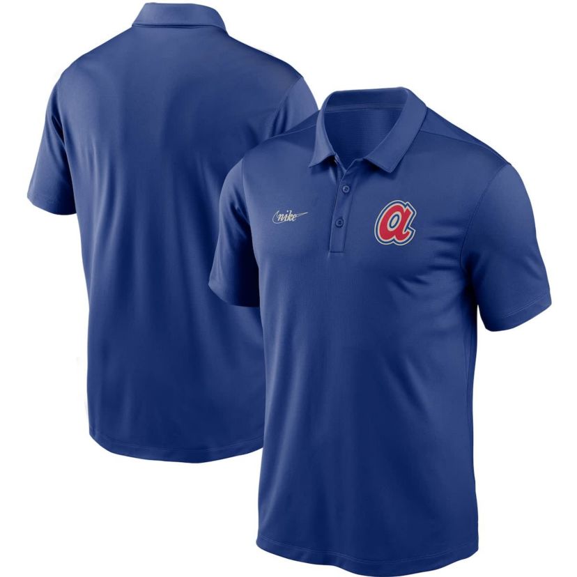 MLB Nike Atlanta Braves Cooperstown Collection Logo Franchise Performance Polo