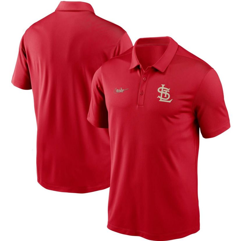 MLB Nike St. Louis Cardinals Cooperstown Collection Logo Franchise Performance Polo