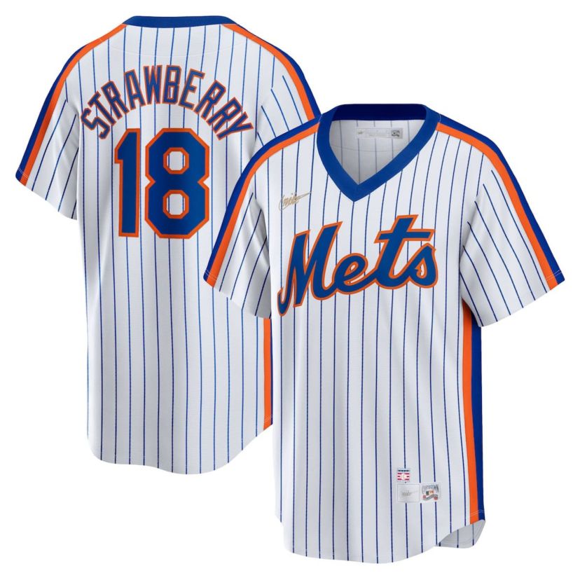 MLB Nike Darryl Strawberry New York Mets Home Cooperstown Collection Player Jersey