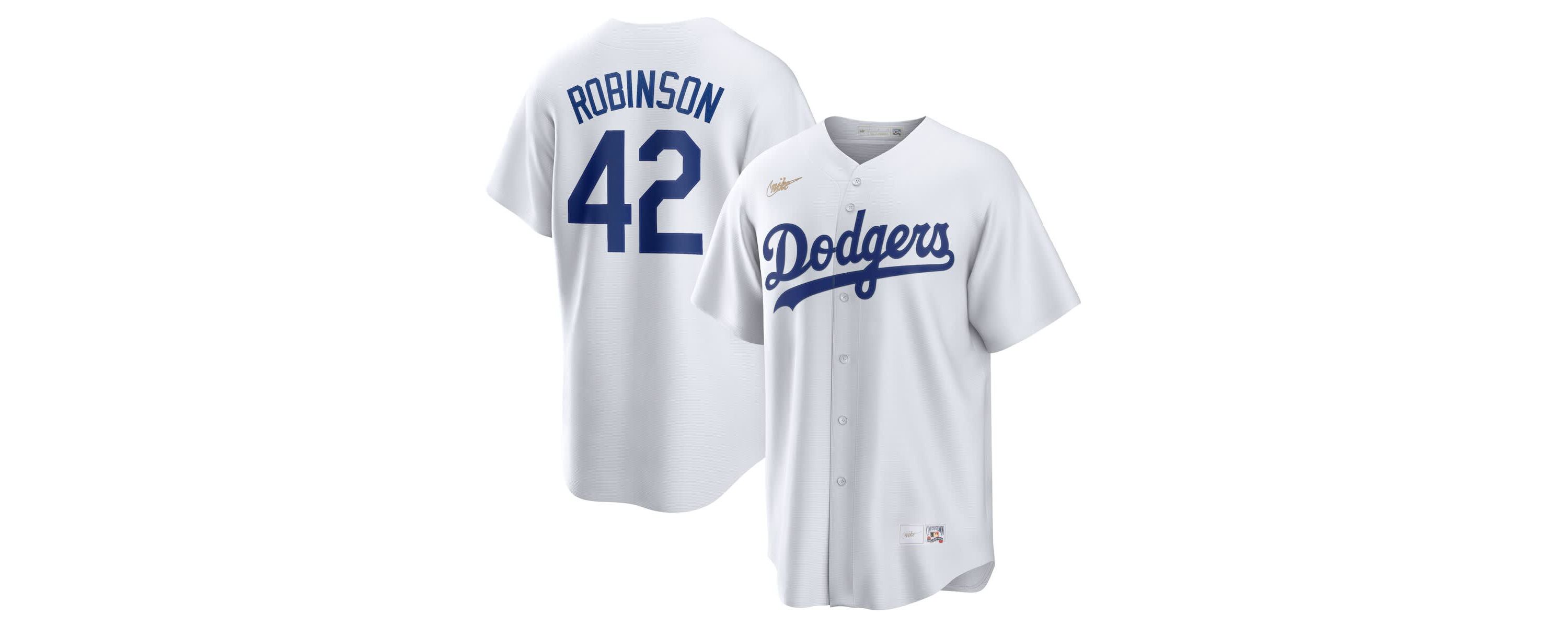 Cooperstown Teams Nike Jackie Robinson Brooklyn Dodgers Home Cooperstown Collection Player Jersey