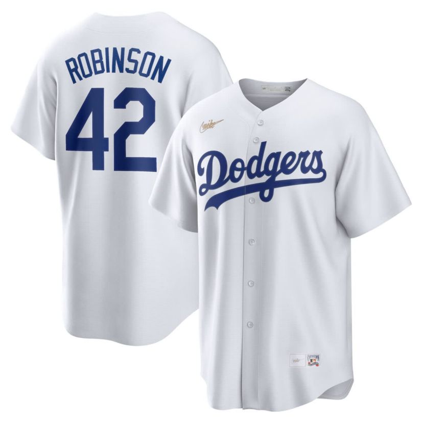 Cooperstown Teams Nike Jackie Robinson Brooklyn Dodgers Home Cooperstown Collection Player Jersey