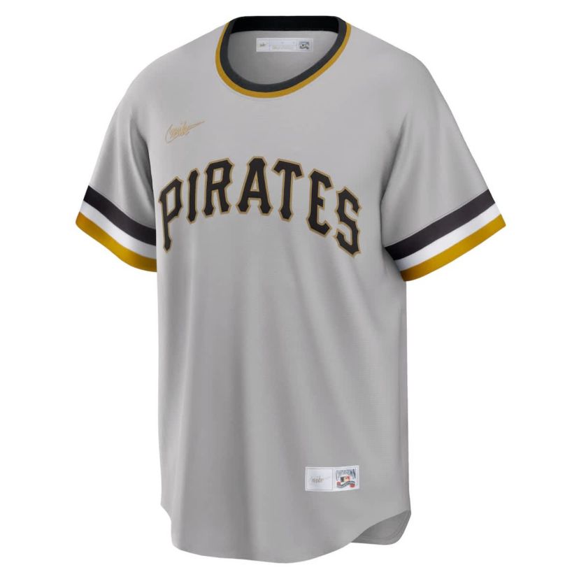 MLB Nike Roberto Clemente Pittsburgh Pirates Road Cooperstown Collection Player Jersey