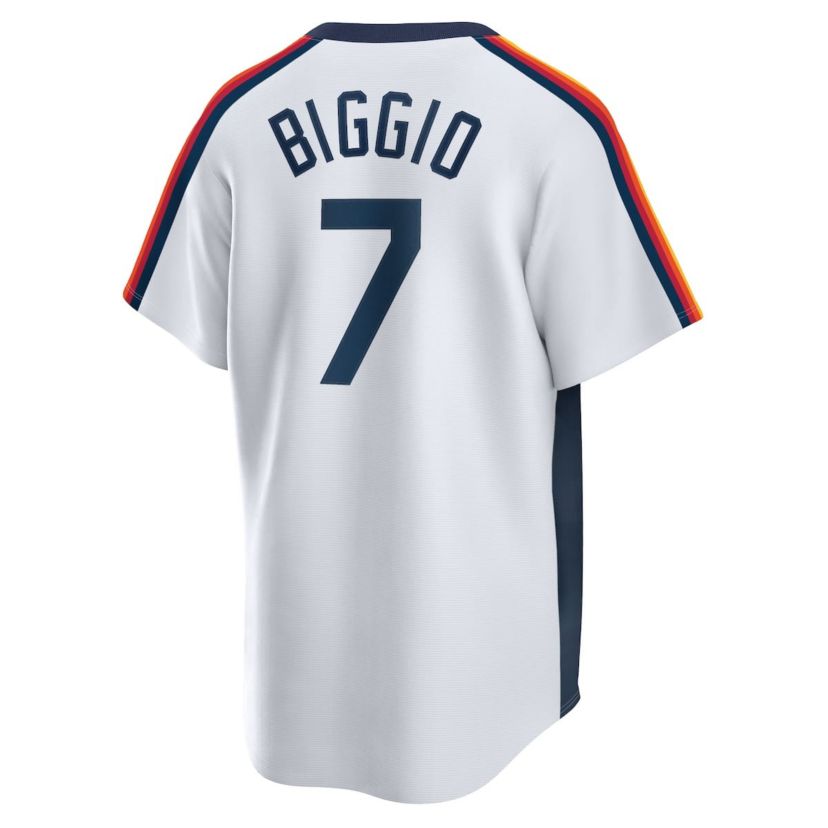 MLB Nike Craig Biggio Houston Astros Home Cooperstown Collection Logo Player Jersey