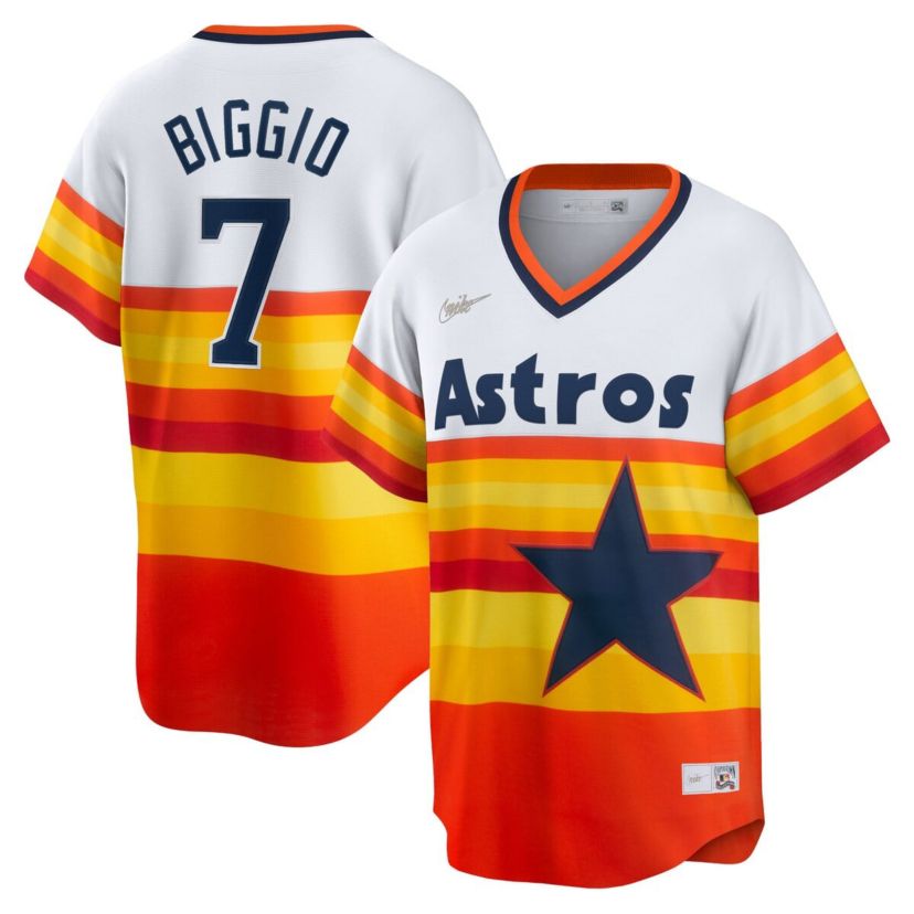 MLB Nike Craig Biggio Houston Astros Home Cooperstown Collection Player Jersey