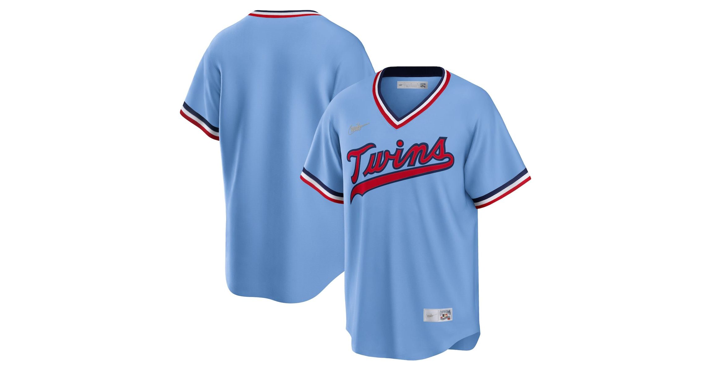 MLB Nike Light Minnesota Twins Road Cooperstown Collection Team Jersey