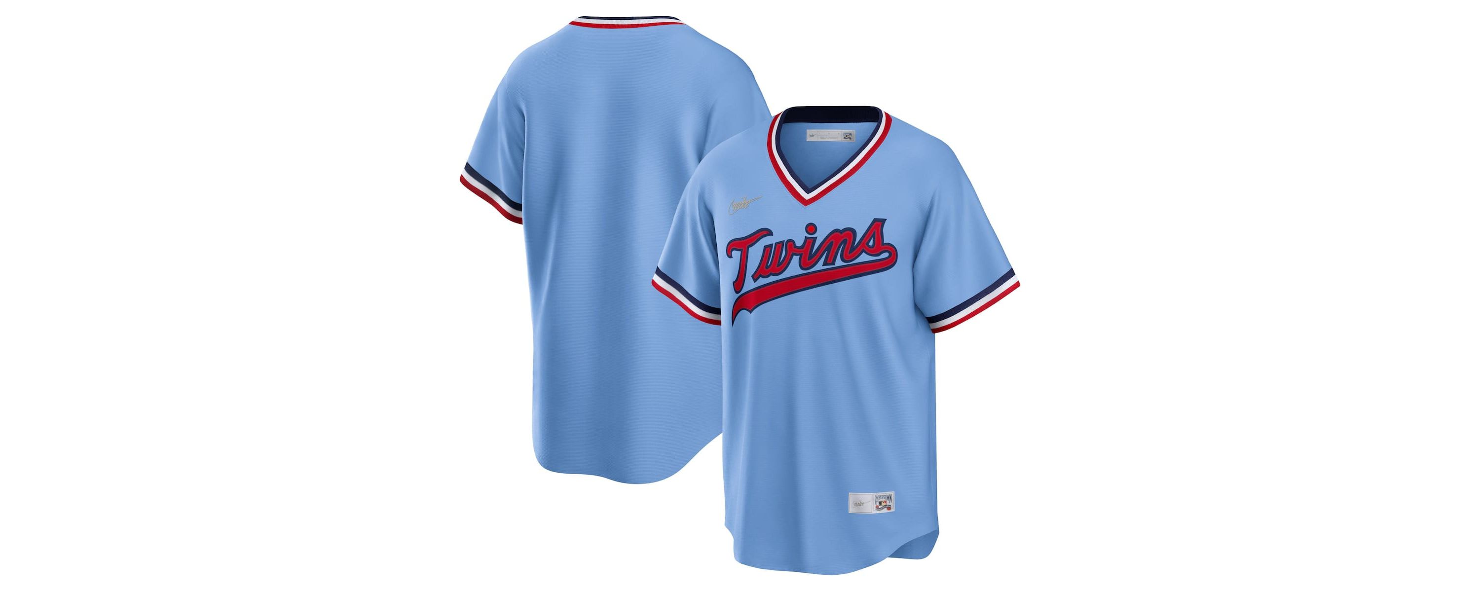 MLB Nike Light Minnesota Twins Road Cooperstown Collection Team Jersey