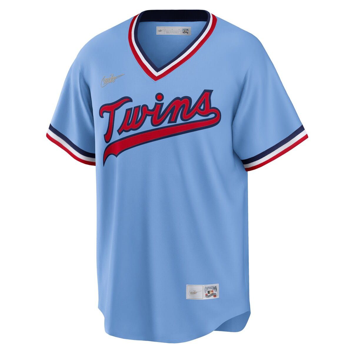 MLB Nike Light Minnesota Twins Road Cooperstown Collection Team Jersey