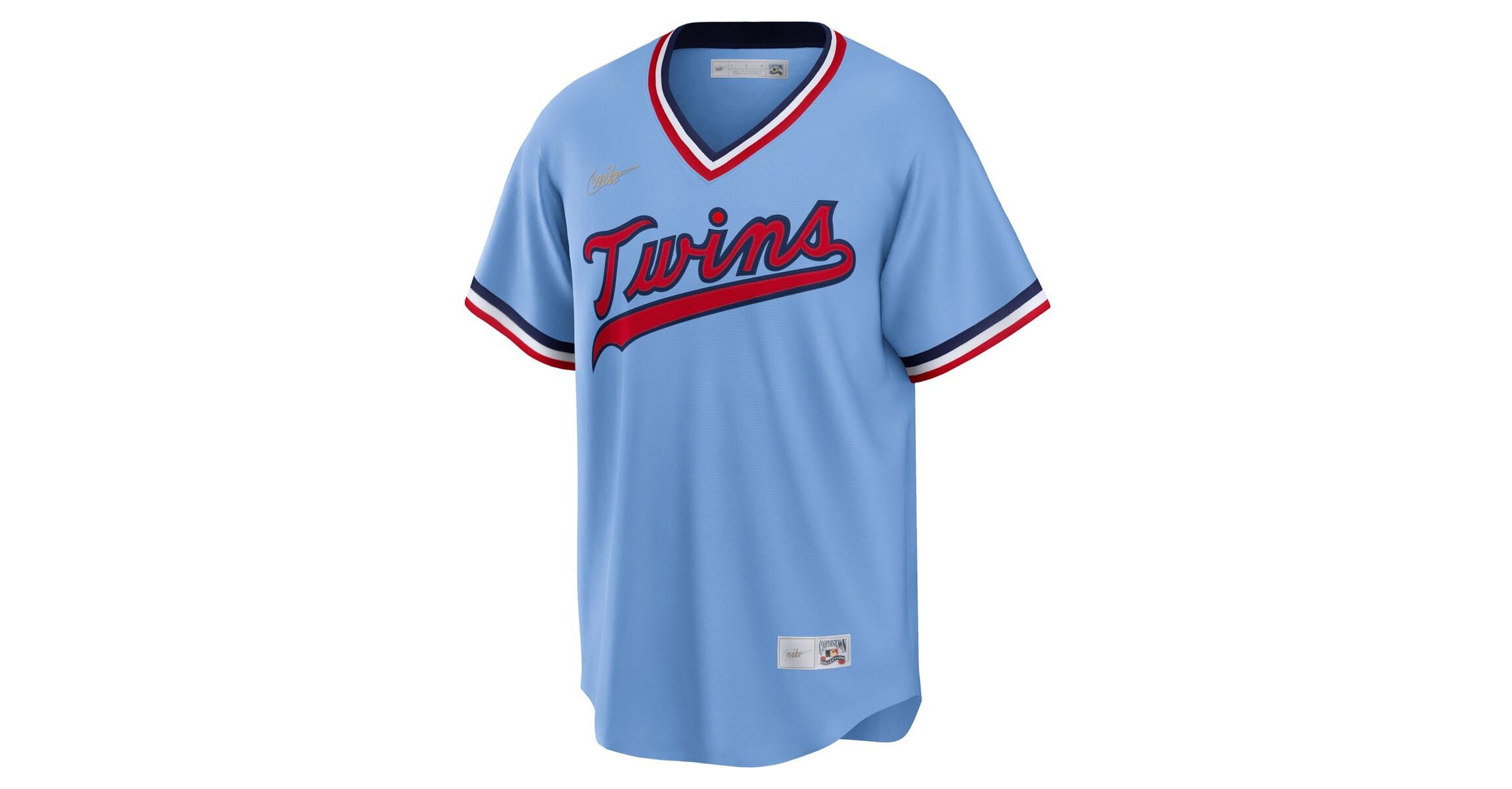 MLB Nike Light Minnesota Twins Road Cooperstown Collection Team Jersey