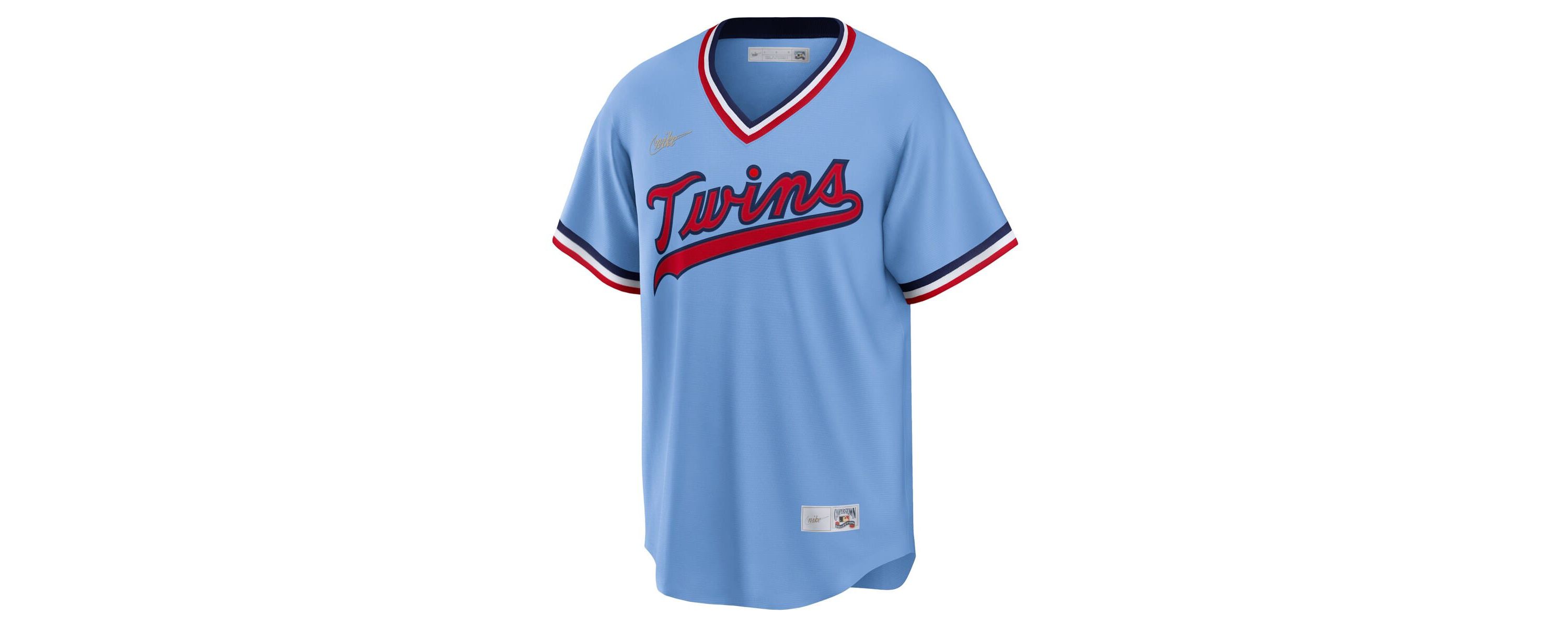 MLB Nike Light Minnesota Twins Road Cooperstown Collection Team Jersey