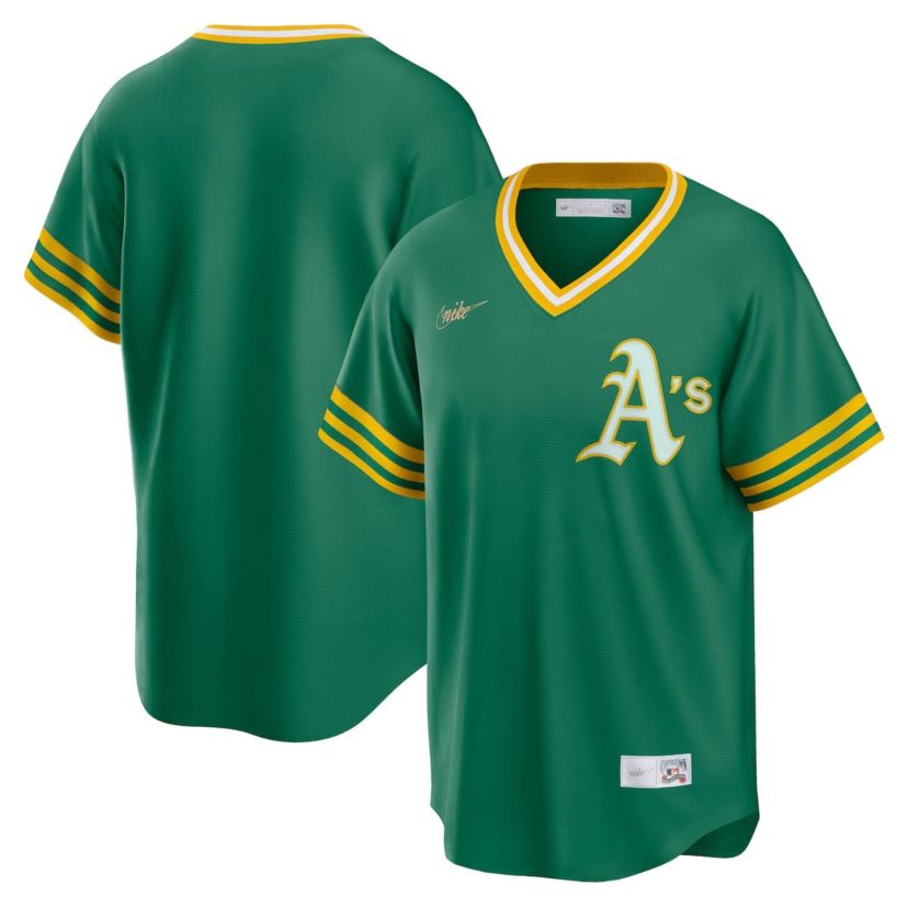 Oakland Athletics MLB Nike Kelly Athletics Road Cooperstown Collection Team Jersey