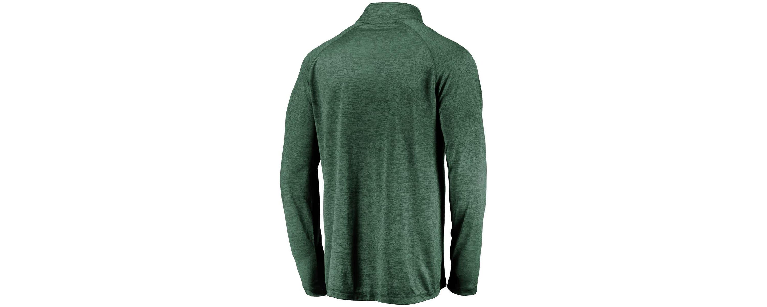 Oakland Athletics MLB Athletics Iconic Striated Primary Logo Raglan Quarter-Zip Pullover Jacket