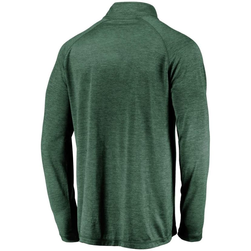 Oakland Athletics MLB Athletics Iconic Striated Primary Logo Raglan Quarter-Zip Pullover Jacket