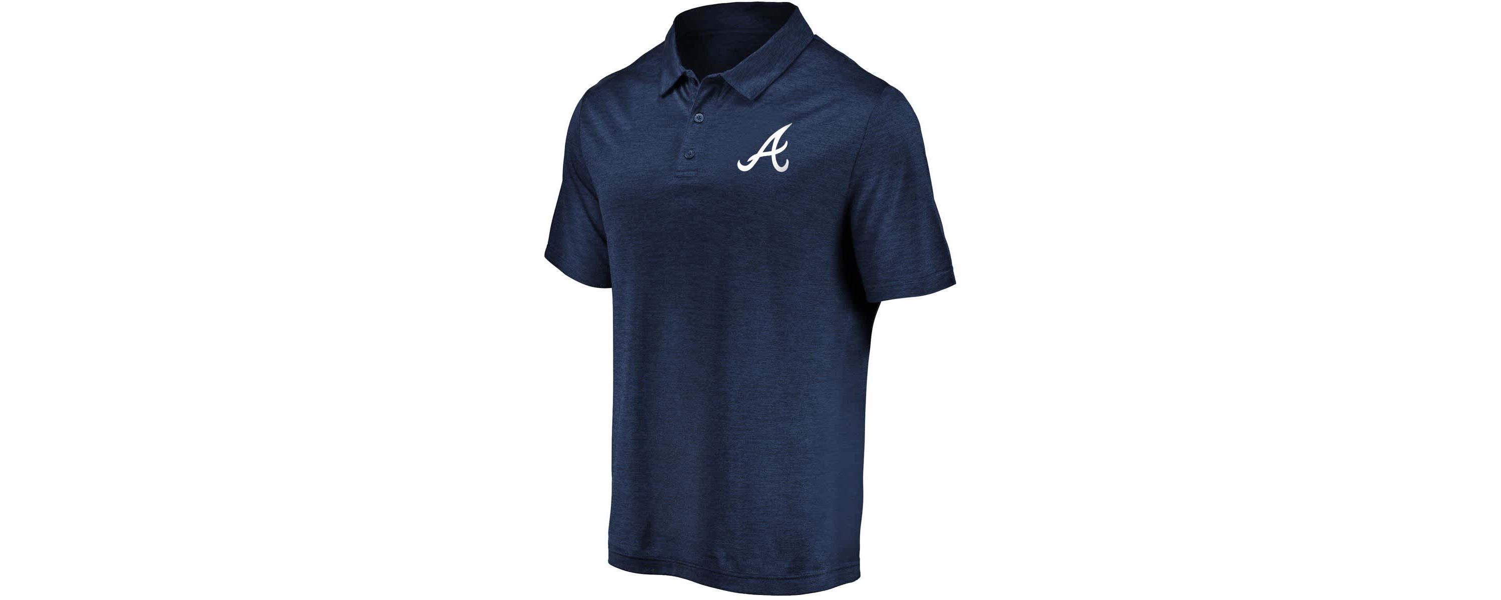 MLB Atlanta Braves Iconic Striated Primary Logo Lightweight Polo