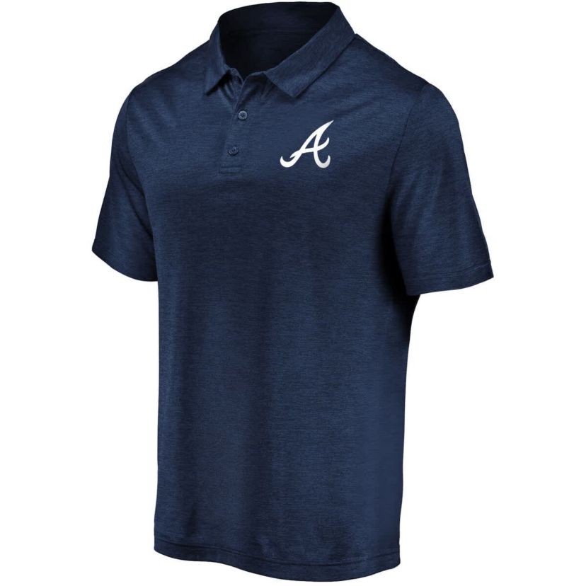 MLB Atlanta Braves Iconic Striated Primary Logo Lightweight Polo