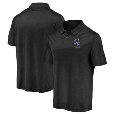 MLB Fanatics Colorado Rockies Iconic Striated Primary Logo Lightweight Polo