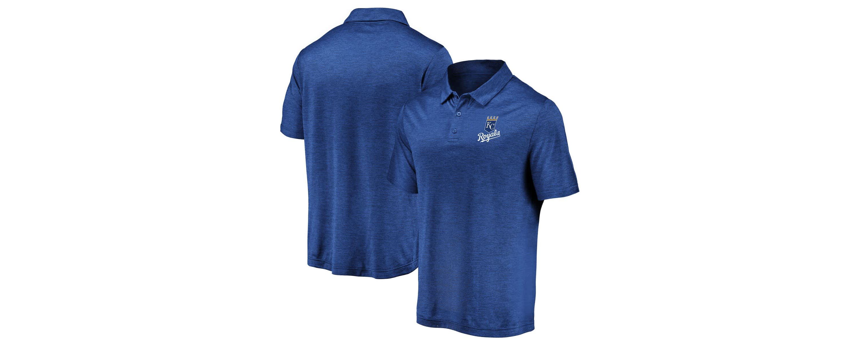 MLB Fanatics Kansas City Royals Iconic Striated Primary Logo Lightweight Polo