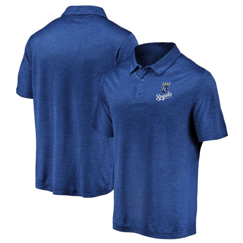 MLB Fanatics Kansas City Royals Iconic Striated Primary Logo Lightweight Polo