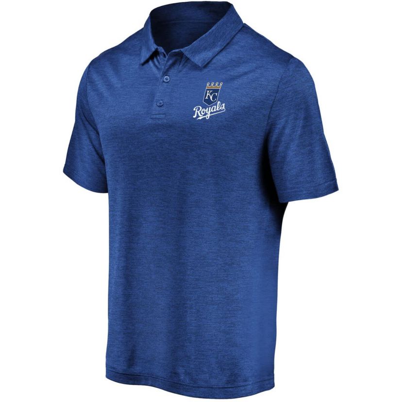 MLB Fanatics Kansas City Royals Iconic Striated Primary Logo Lightweight Polo
