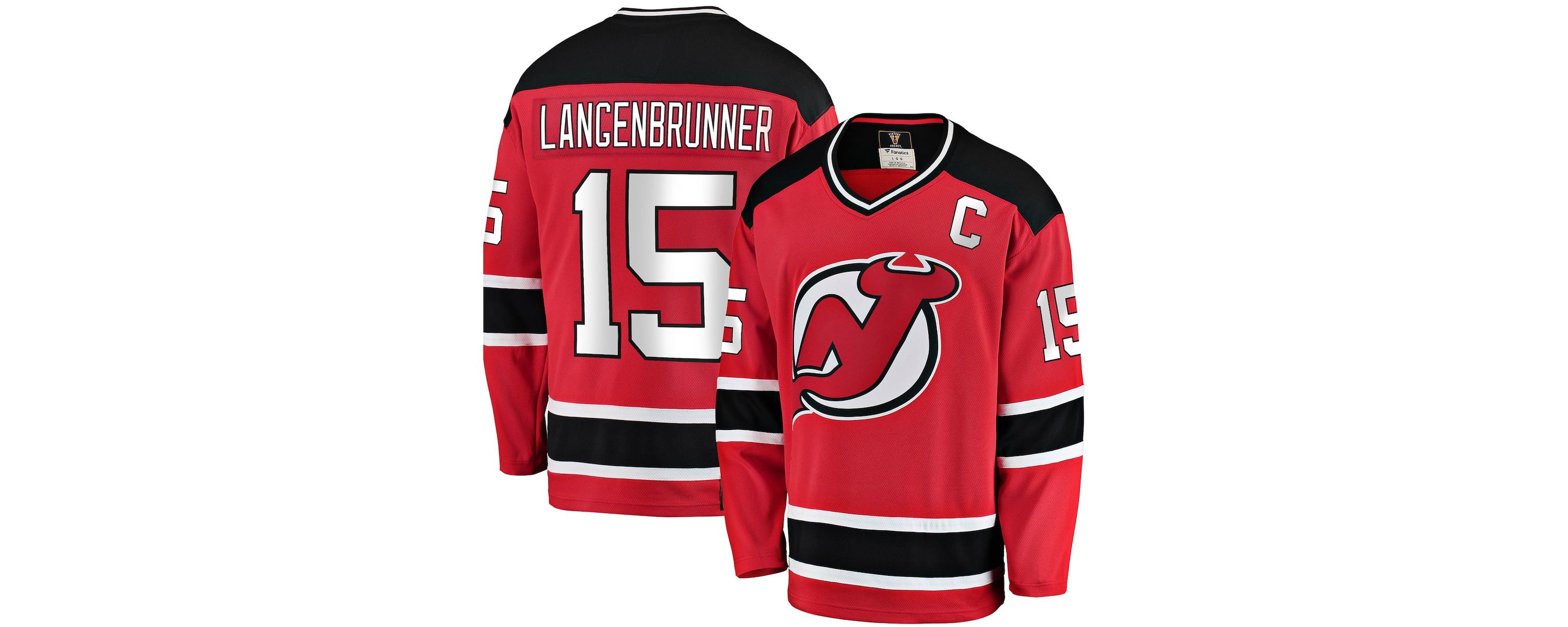 NHL Fanatics Jamie Langenbrunner New Jersey Devils Premier Breakaway Retired Player Jersey