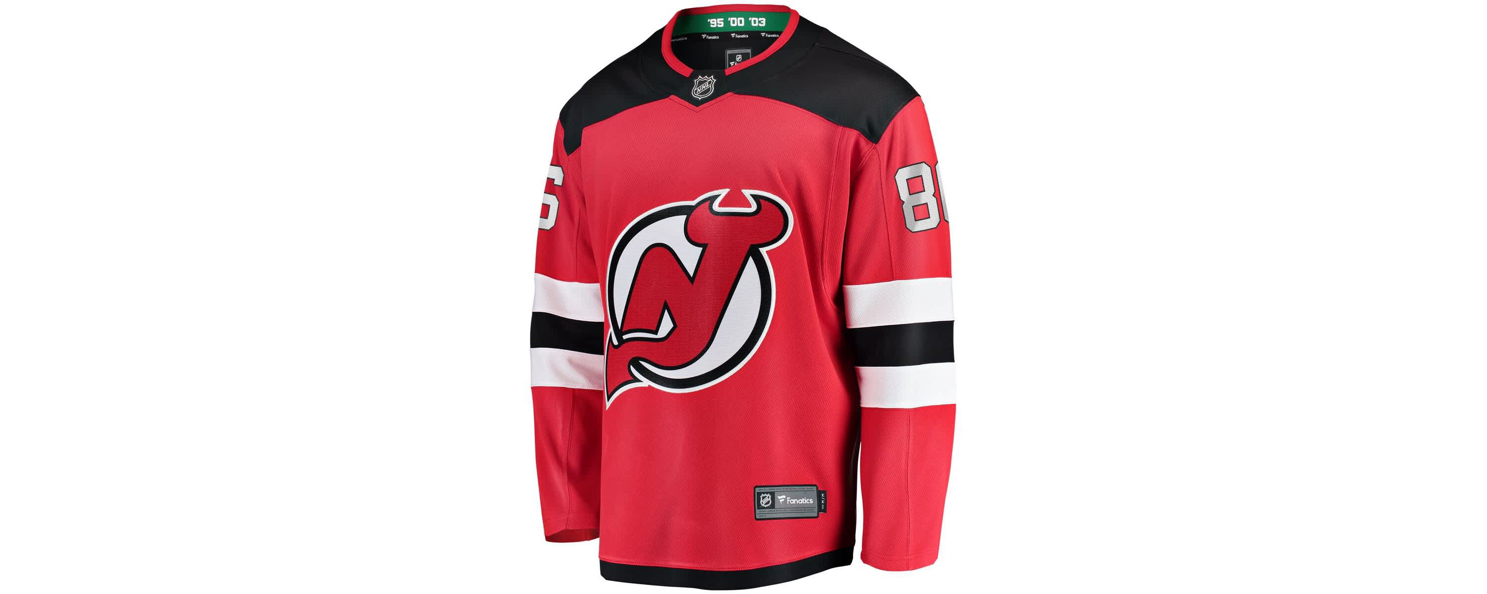 NHL Fanatics Jack Hughes New Jersey Devils Breakaway Player Jersey