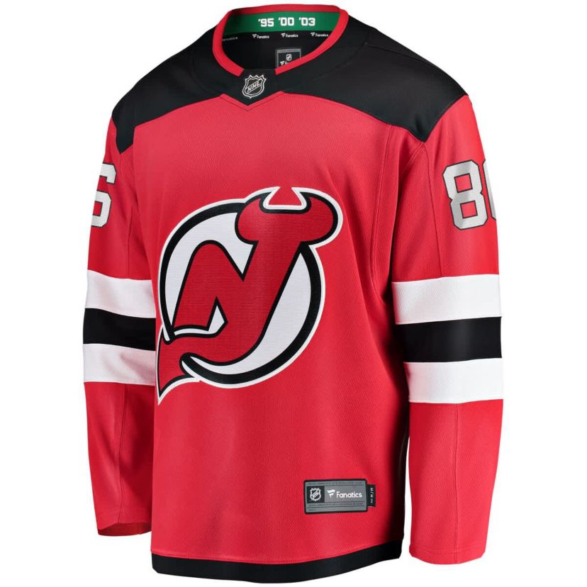 NHL Fanatics Jack Hughes New Jersey Devils Breakaway Player Jersey