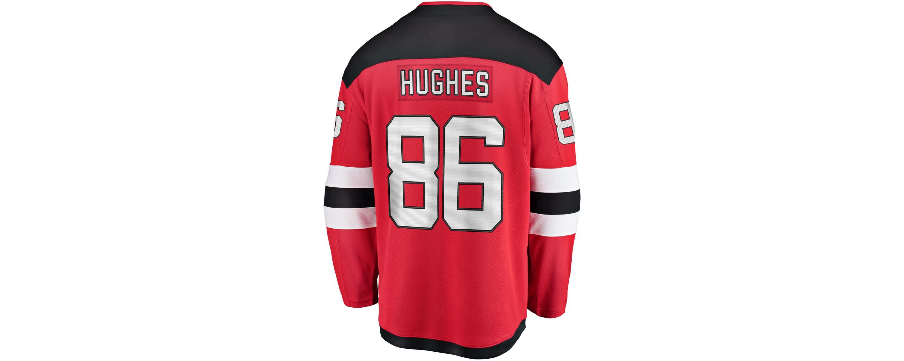 NHL Fanatics Jack Hughes New Jersey Devils Breakaway Player Jersey