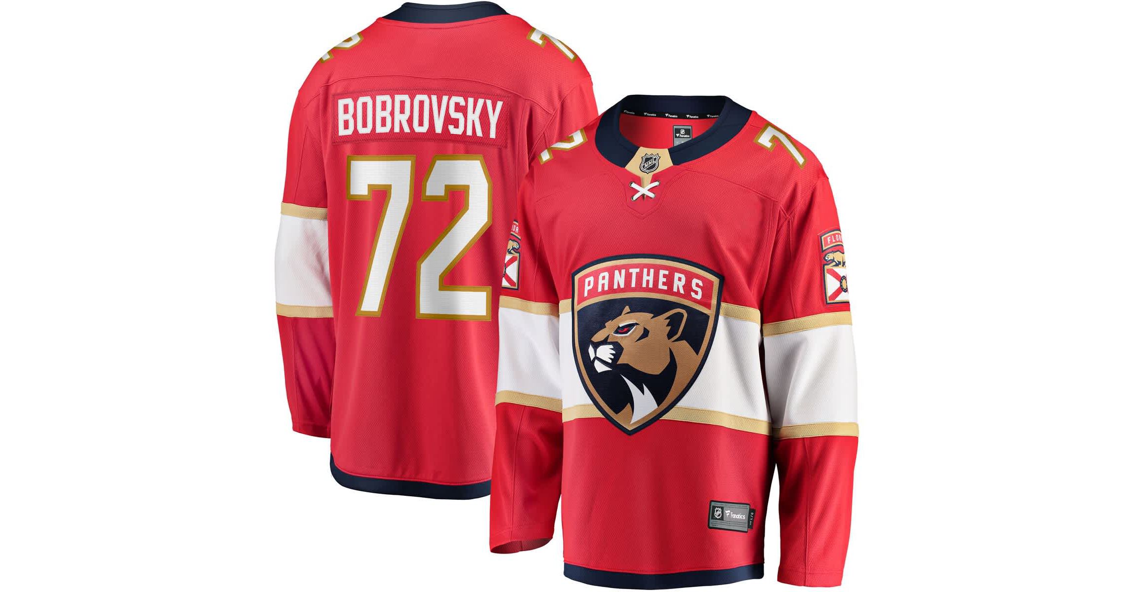 NHL Fanatics Sergei Bobrovsky Florida Panthers Breakaway Player Jersey