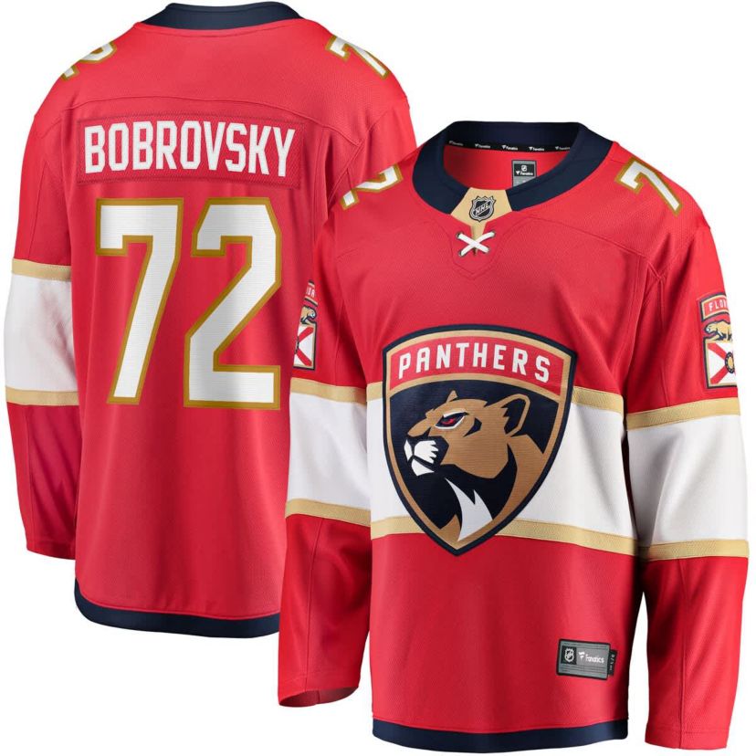 NHL Fanatics Sergei Bobrovsky Florida Panthers Breakaway Player Jersey