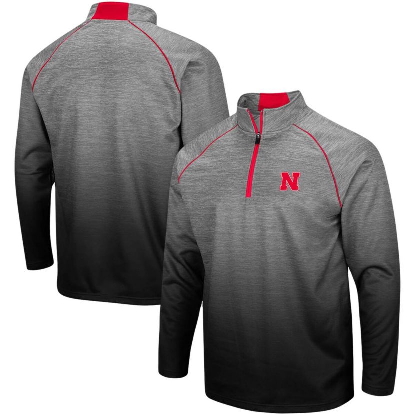 NCAA ed Nebraska Huskers Sitwell Sublimated Quarter-Zip Pullover Jacket