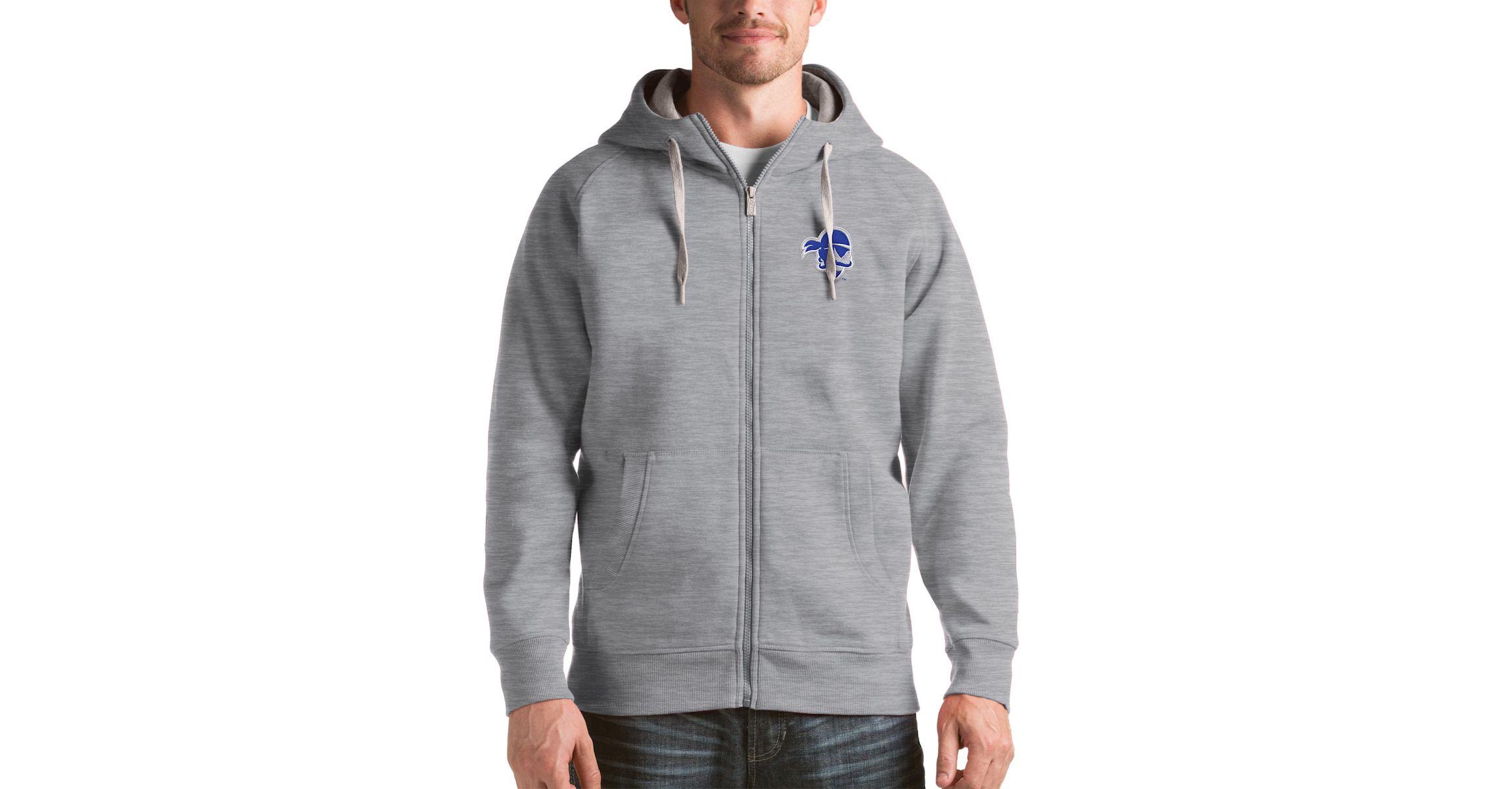 NCAA Heather Seton Hall Pirates Victory Full-Zip Hoodie