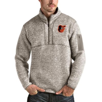Antigua Men's MLB Baltimore Orioles Fortune Quarter-Zip Pullover Jacket, Small