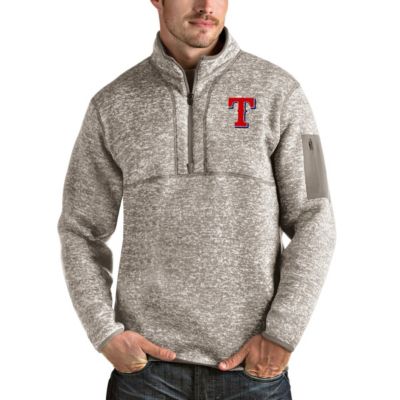 Antigua Men's MLB Texas Rangers Fortune Quarter-Zip Pullover Jacket, Small