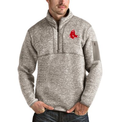 Antigua Men's Boston Red Sox MLB Boston Sox Fortune Quarter-Zip Pullover Jacket, Small