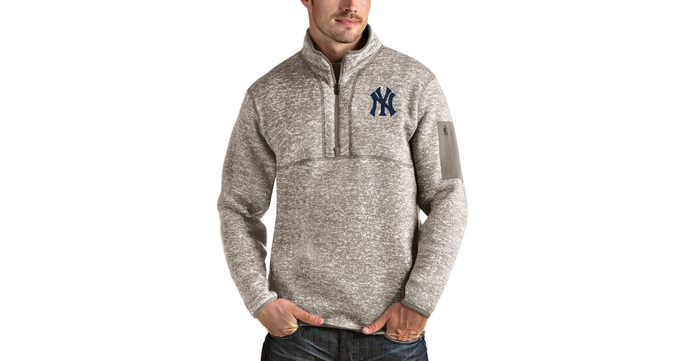 MLB New York Yankees Fortune Quarter-Zip Pullover Jacket