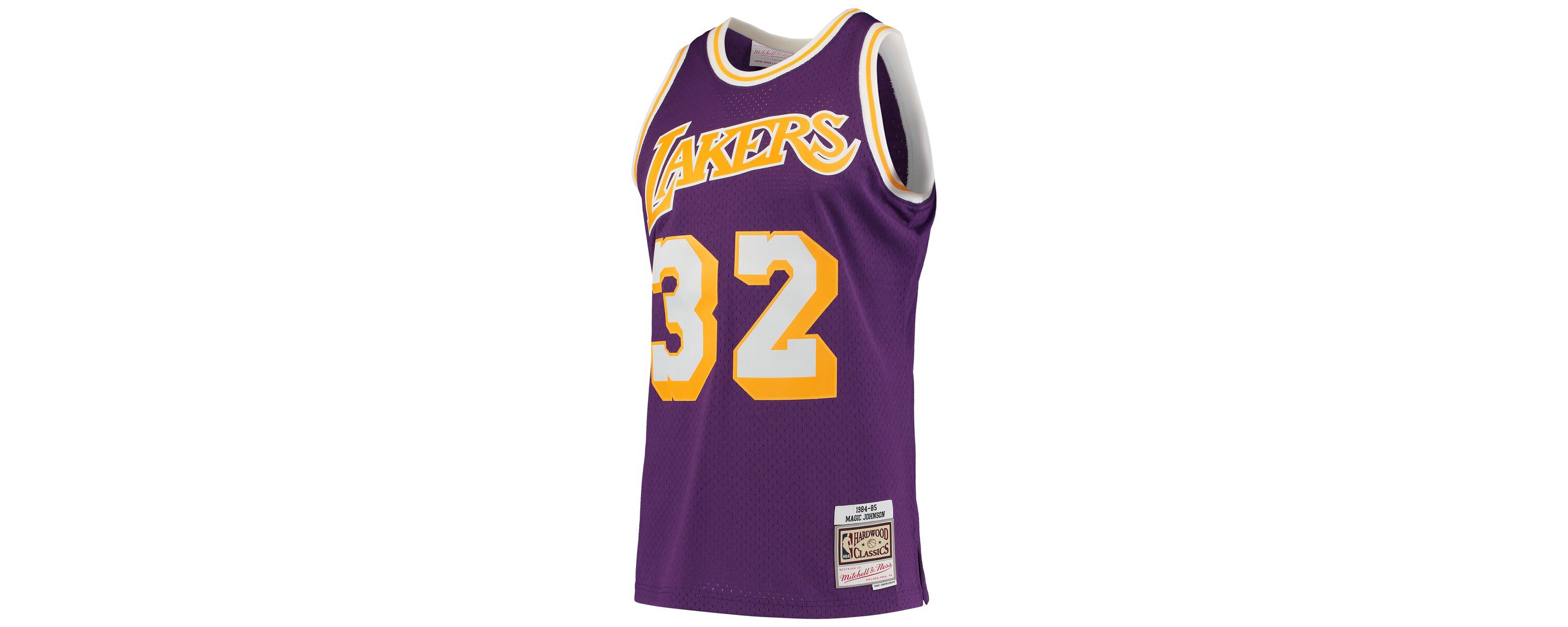 Maillot NBA Mitchell & Ness Magic Johnson - Lakers 84/85 - Doré - Taille M - Homme - Neuf