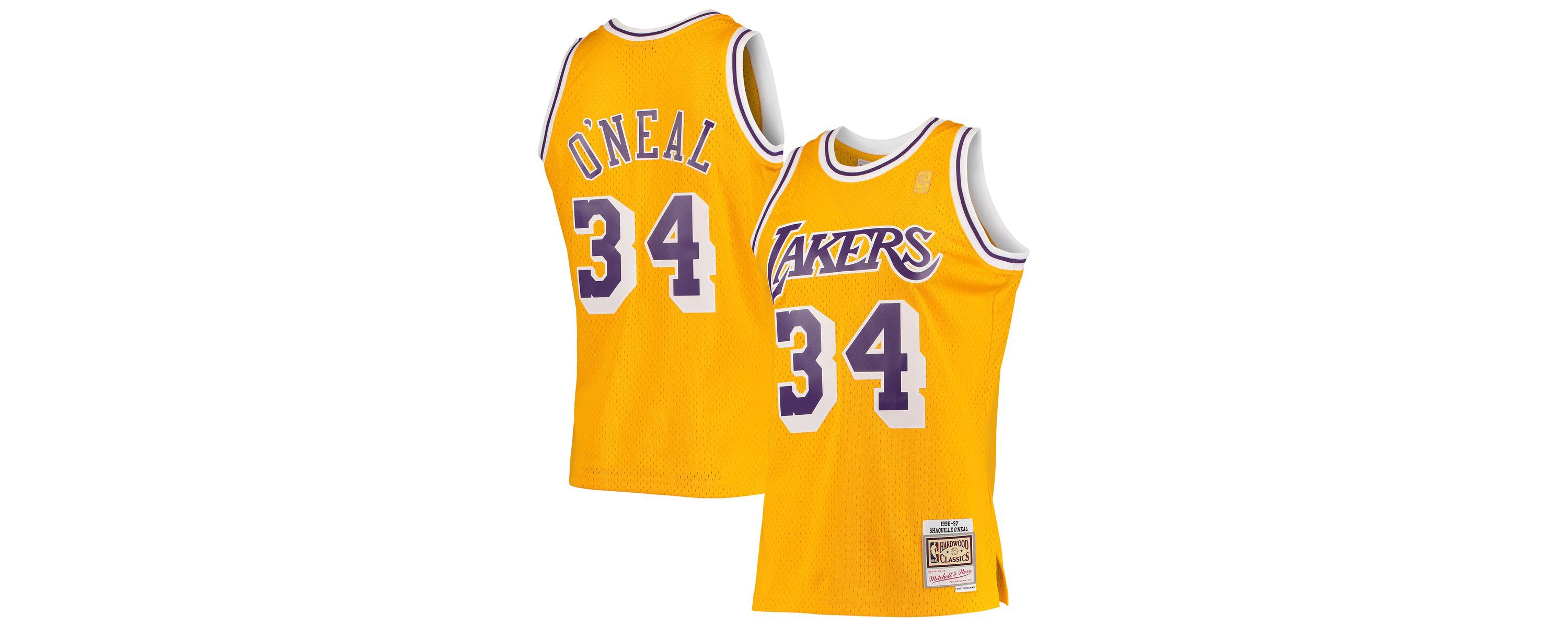 NBA Shaquille ONeal Los Angeles Lakers 1996/97 Hardwood Classics Swingman Jersey