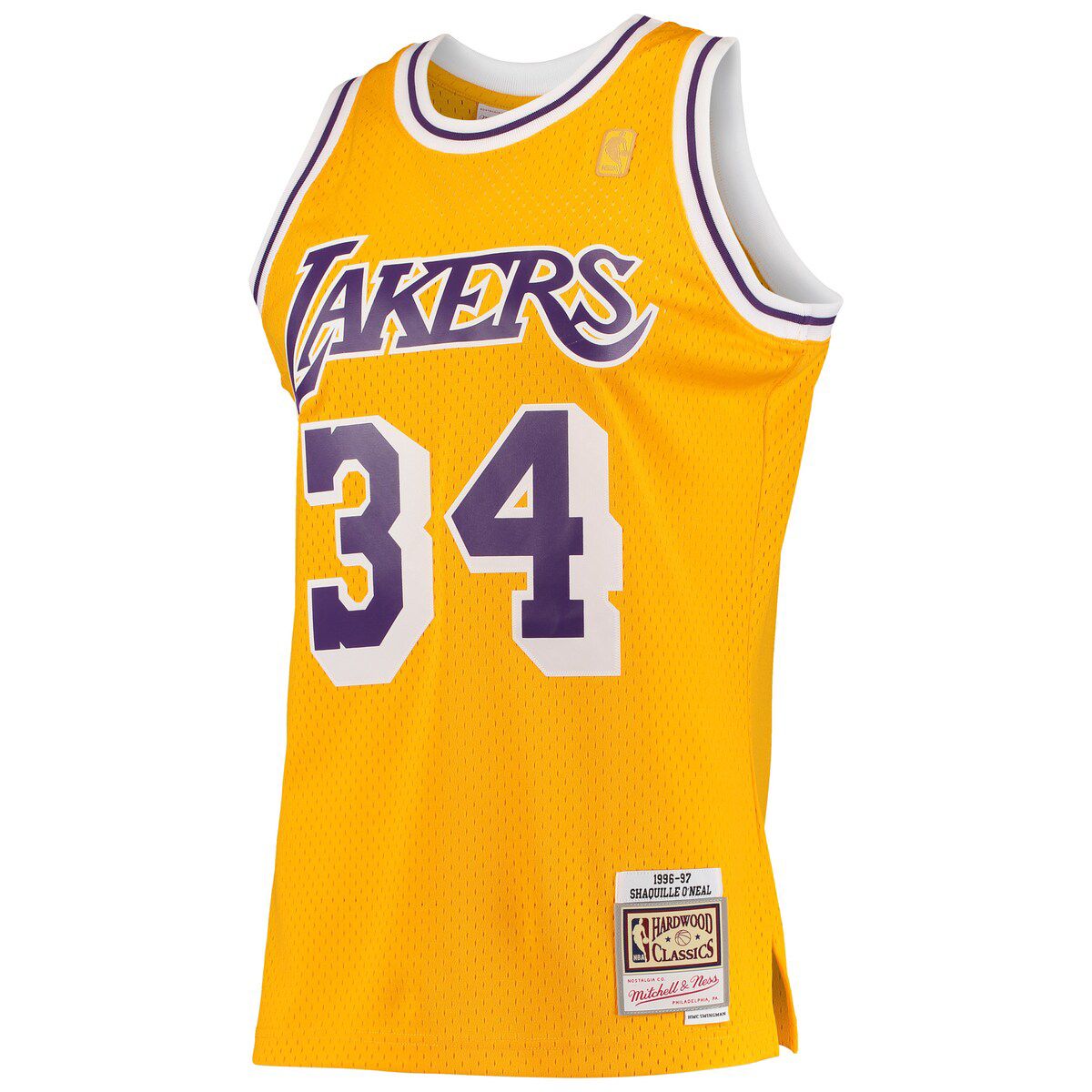 NBA Shaquille ONeal Los Angeles Lakers 1996/97 Hardwood Classics Swingman Jersey