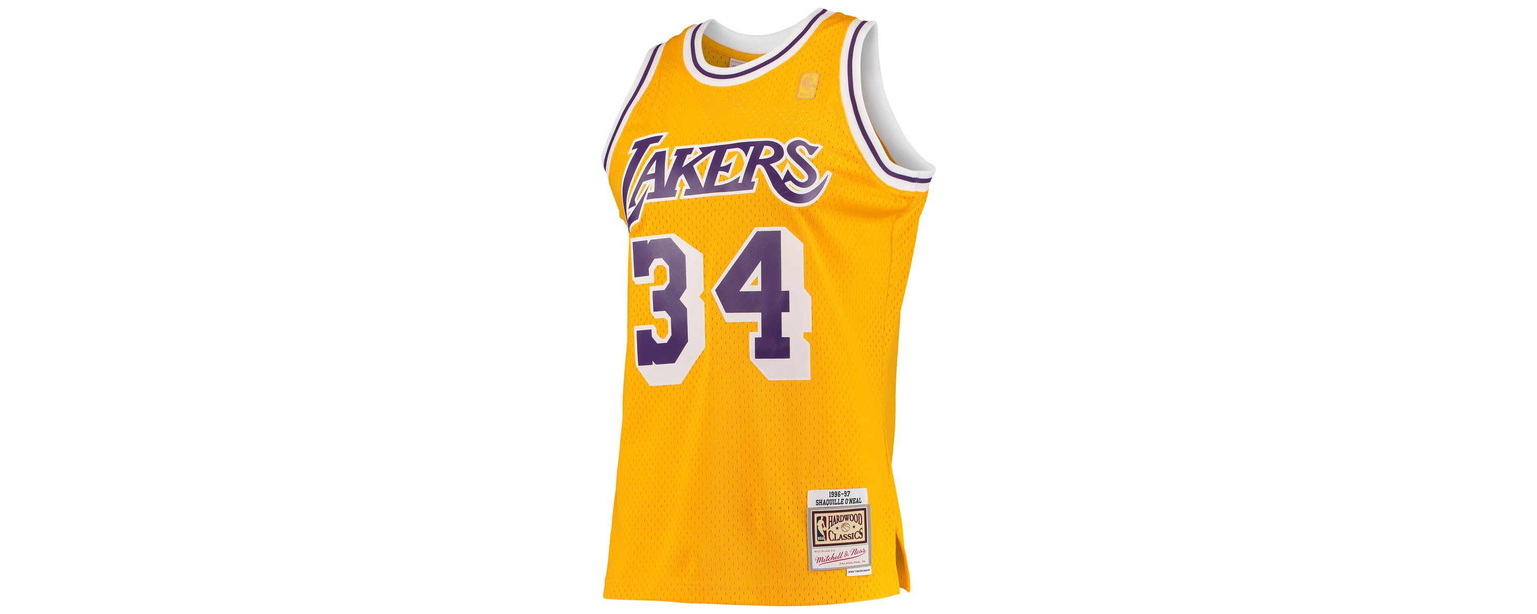 NBA Shaquille ONeal Los Angeles Lakers 1996/97 Hardwood Classics Swingman Jersey