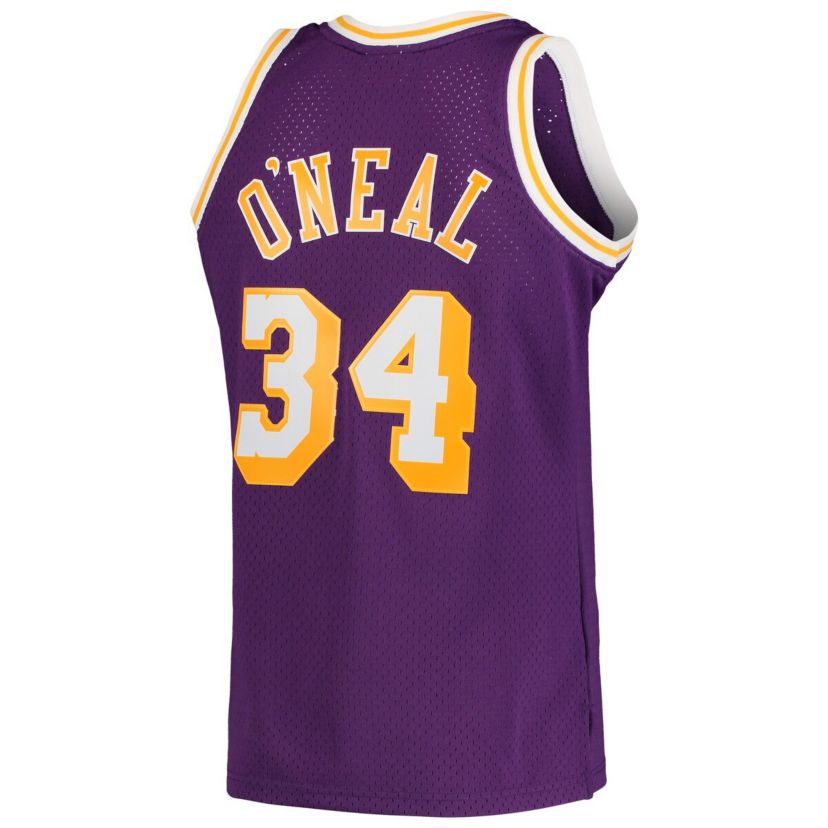 NBA Shaquille ONeal Los Angeles Lakers Hardwood Classics Swingman Jersey