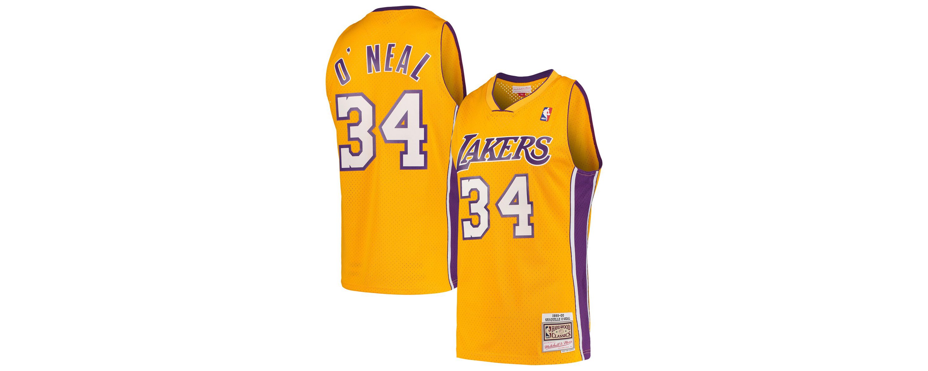 NBA Shaquille ONeal Los Angeles Lakers Hardwood Classics Swingman Jersey