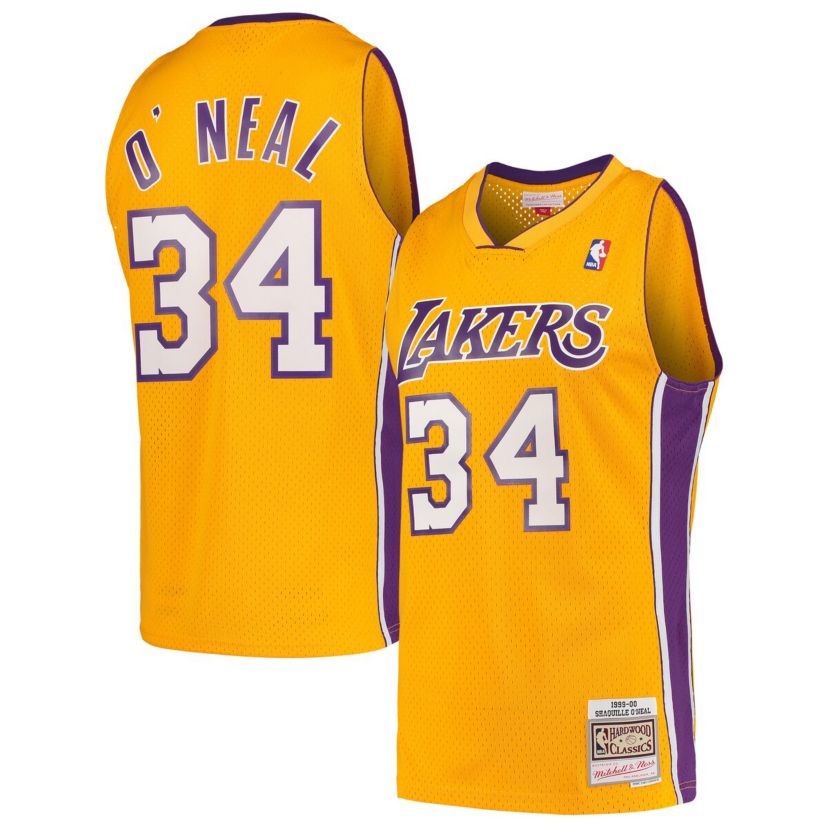 NBA Shaquille ONeal Los Angeles Lakers Hardwood Classics Swingman Jersey